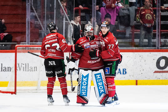 Örebros Robert Leino, Kristaps Zile och målvakt Jhonas