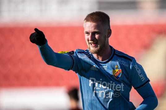 Djurgårdens Kalle Holmberg jublar