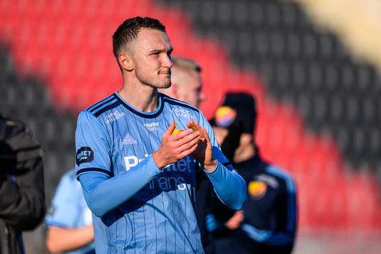 Djurgårdens Piotr Johansson jublar