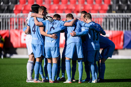Djurgårdens spelare samlas