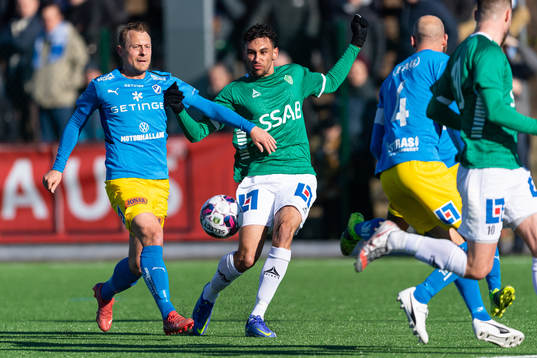 Halmstads Joel Allansson och Brages Joakim Persson