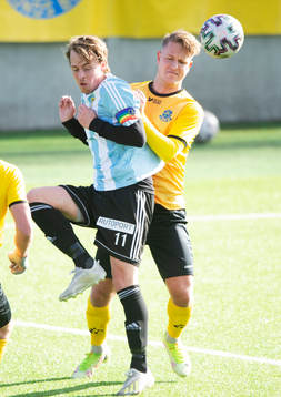 IFK Hässleholms Robin Strömberg i träningsmatchen mellan