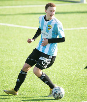 IFK Hässleholms Kieran Storm i träningsmatchen mellan