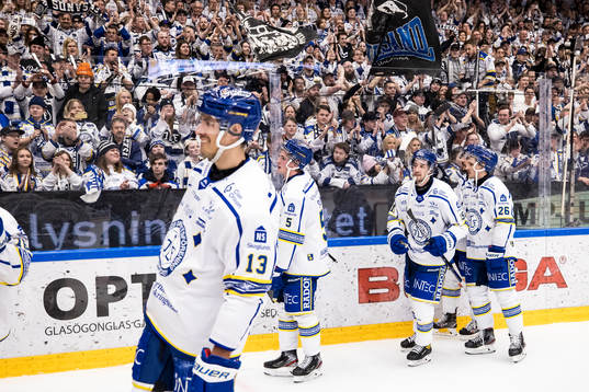 Leksands spelarna jublar