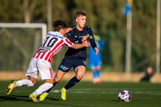 August Mikkelsen of Tromsø and Lucas Lingman of Helsingborg