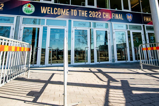 Sign with the text, Welcome to the 2022 CHL Final
