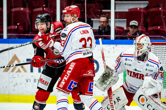 Malmö Redhawks Ponthus Westerholm mot Timrås Albin Lundin