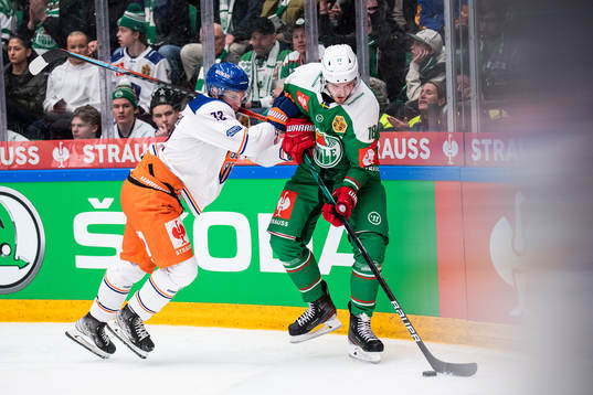 Santtu Kinnunen of Tappara and Dennis Everberg of Rögle