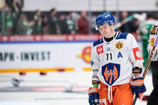 Patrik Virta of Tappara looks dejected