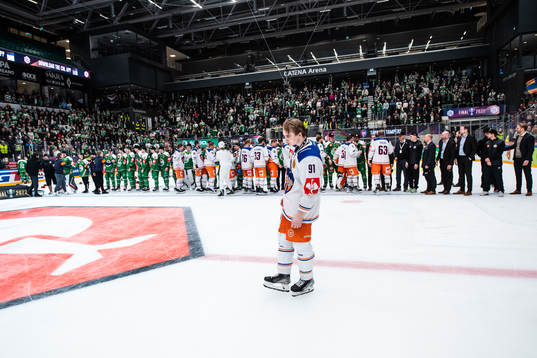 Petteri Puhakka of Tappara looks dejected