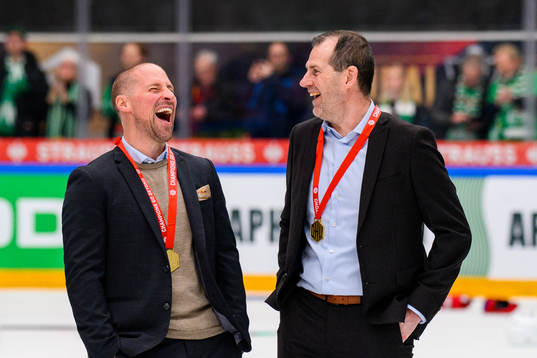 Chris Abbott, head of sports and Jan Larsson, assistant