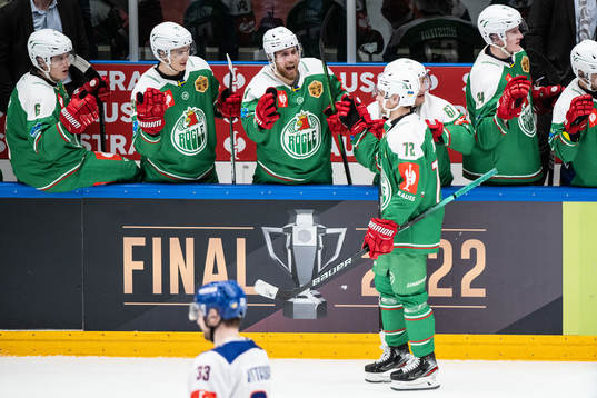 Daniel Zaar of Rögle celebrates