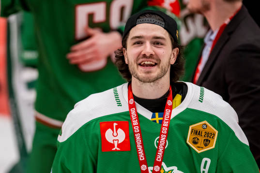 Dennis Everberg of Rögle celebrates