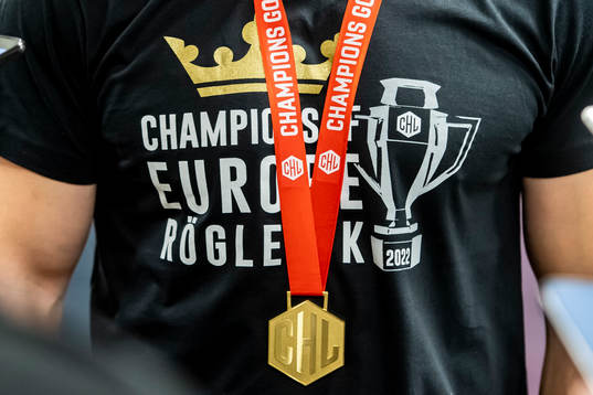 A t-skirt with the text ”Champions of Europe Rögle BK