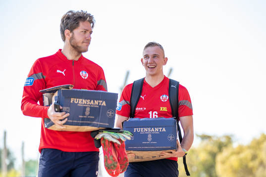 Målvakt Kalle Joelsson och Jakob Voelkerling Persson