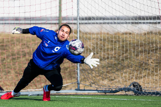 Degerfors målvakt Alfie Malik Whiteman