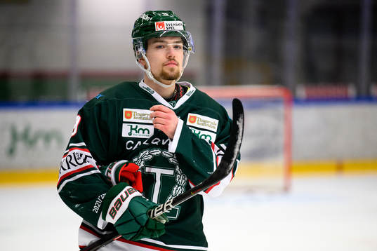 Tingsryds Jakob Heljemo innan ishockeymatchen i