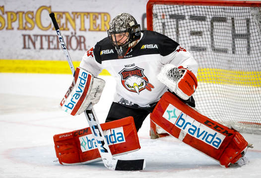 Malmö Redhawks målvakt Oscar Alsenfelt