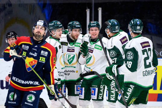 Färjestads Per Åslund jublar