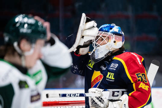 Djurgårdens målvakt Mantas Armalis deppar