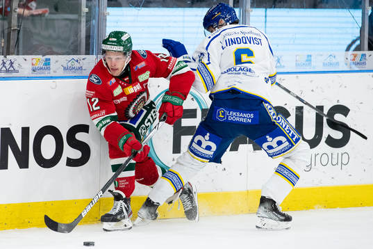 Frölundas Max Friberg och Leksands Alexander Lundqvist