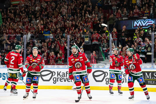 Frölundas Ryan Lasch, Michael Spacek och Patrik Carlsson