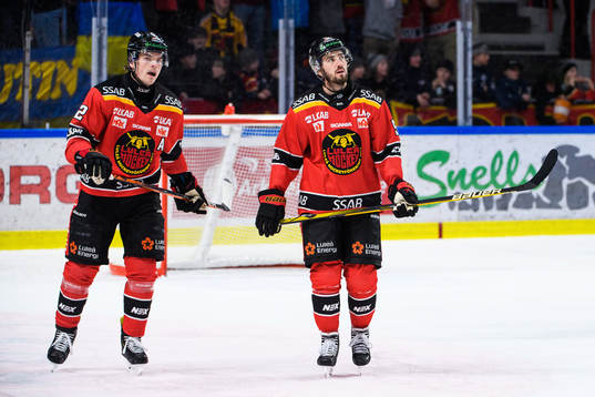 Luleås Oscar Engsund och Filip Pyrochta deppar