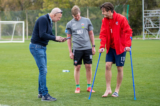 Ordförande Kjell Jakobsson, fysioterapeut Marcus Linnér