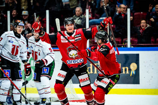 Malmö Redhawks Christoffer Forsberg och Pathrik Westerholm