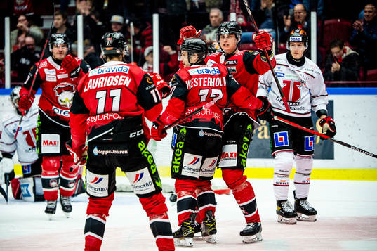 Malmö Redhawks Lance Bouma, Markus Lauridsen, Christoffer