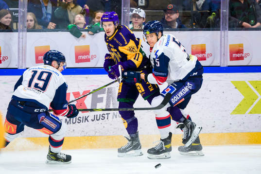 Linköpings Patrick Russell, Färjestads Joakim Nygård och
