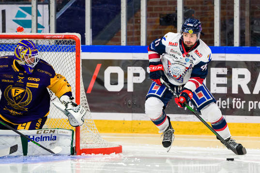 Färjestads målvakt Dennis Hildeby och Linköpings Broc