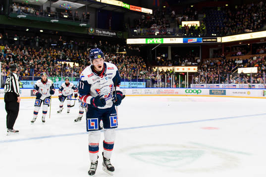 Linköpings Henrik Törnqvist jublar