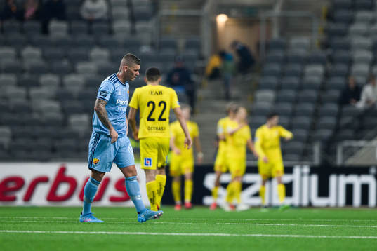 Djurgårdens Victor Edvardsen deppar