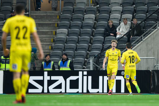 Halmstads Alexander Johansson jublar