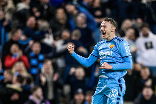 Djurgårdens Piotr Johansson jublar