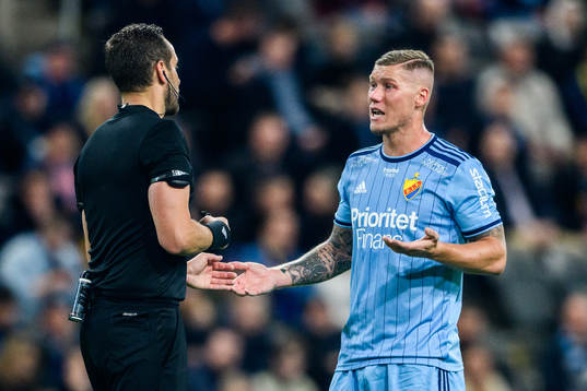domare Victor Wolf och Djurgårdens Victor Edvardsen