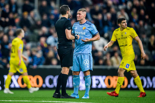 domare Victor Wolf och Djurgårdens Victor Edvardsen