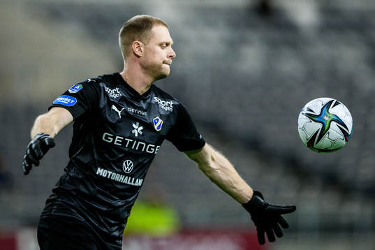 Halmstads målvakt Malkolm Nilsson Säfqvist