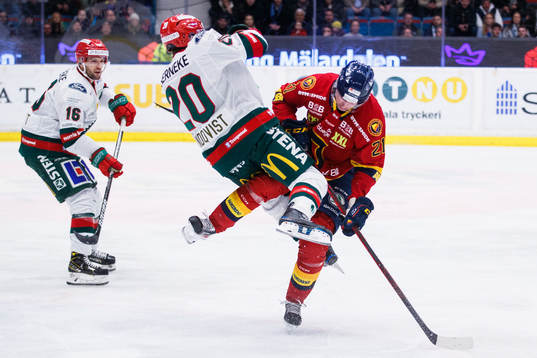 Frölundas Joel Lundqvist och Djurgårdens Filip Cederqvist