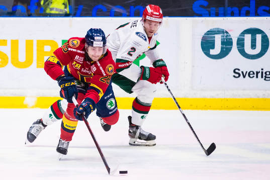 Djurgårdens Alex Brännstam och Frölundas Christian Folin