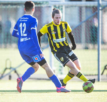 IFK Hässleholms Moehammed Kawaf i träningsmatchen mellan