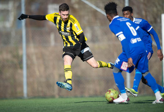 IFK Hässleholms Max Sandberg i träningsmatchen mellan IFK
