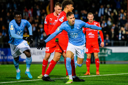 Malmö FFs Veljko Birmancevic jublar