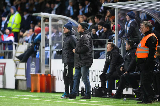 Värnamos tränare Kim Hellberg och Jonas Thern