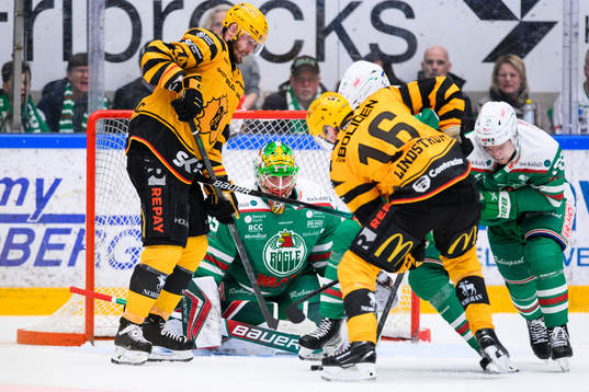 Skellefteås Tom Kühnhackl och Rögles målvakt