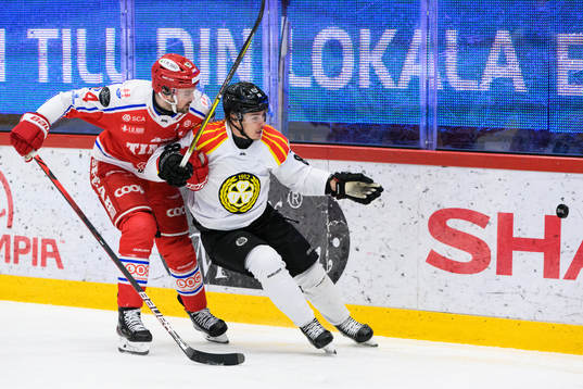 Timrås Jacob Blomqvist och Brynäs Dmytro Timashov