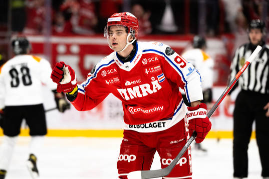 Timrås Viktor Lodin jublar