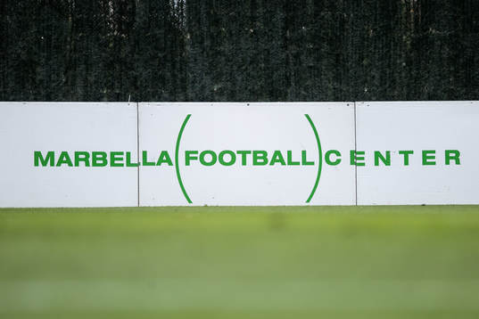 A sign saying Marbella Football Center