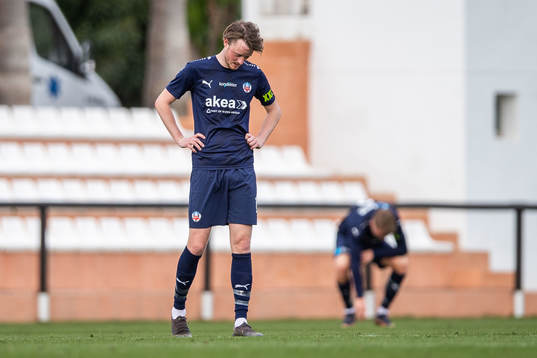 Rasmus Jönsson of Helsingborg looks dejected